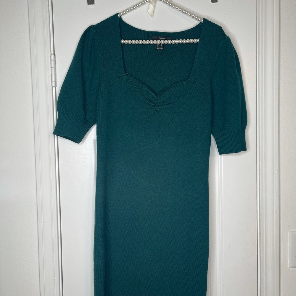 Olive Green Knit Dress
